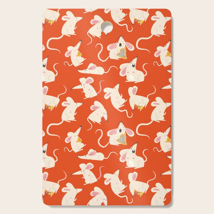 Happy mice pattern Cutting Board Gallery Image 1