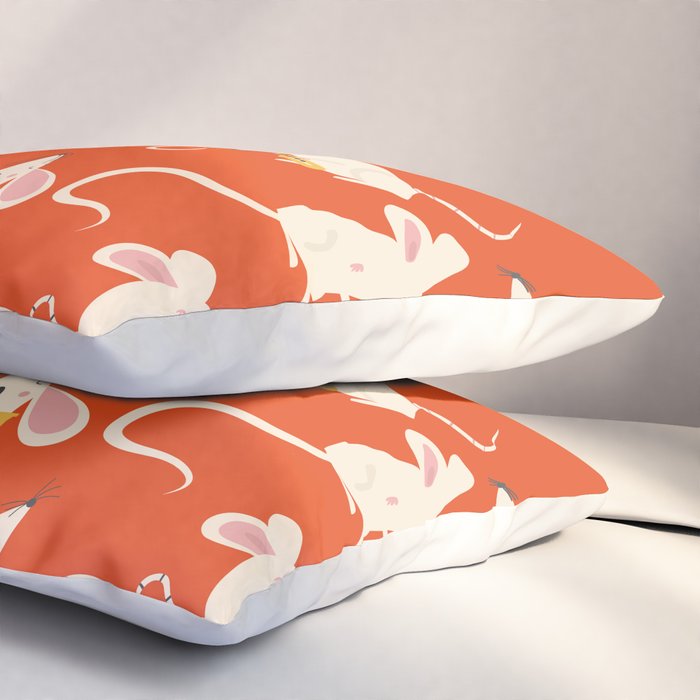 Happy mice pattern Pillow Sham Gallery Image 3