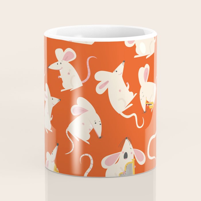 Happy mice pattern Coffee Mug Gallery Image 4