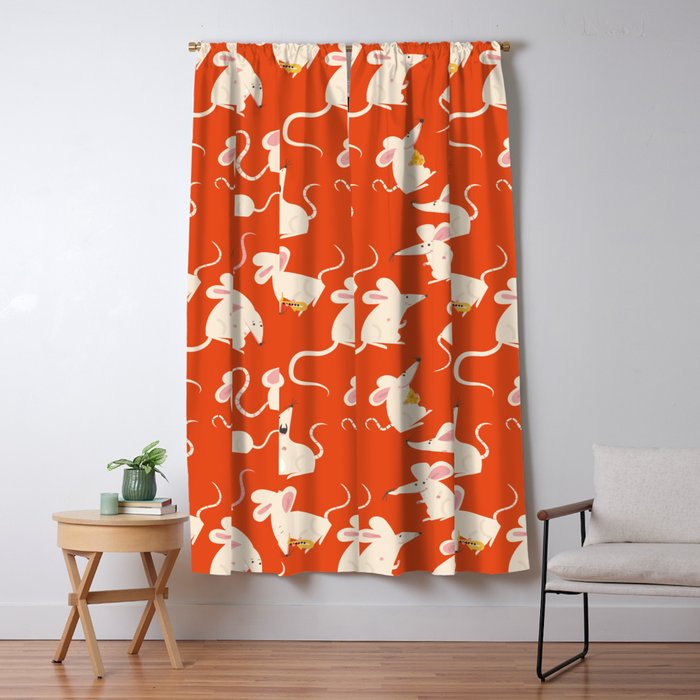 Happy mice pattern Window Curtain Gallery Image 1