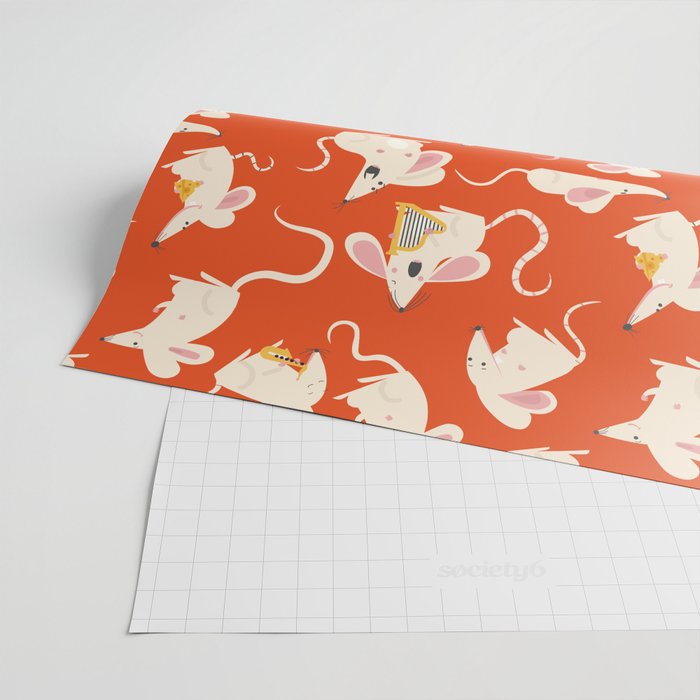 Happy mice pattern Wrapping Paper Gallery Image 2