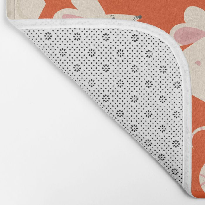 Happy mice pattern Bath Mat Gallery Image 2