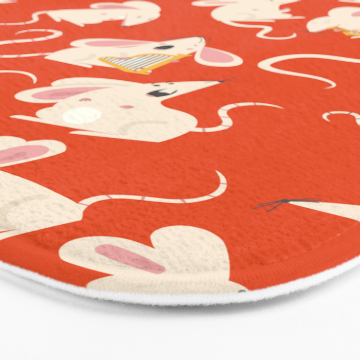 Happy mice pattern Bath Mat Gallery Image 3