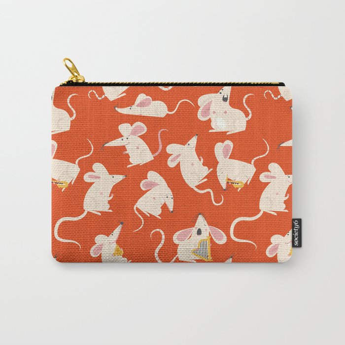 Happy mice pattern Carry All Pouch Gallery Image 1