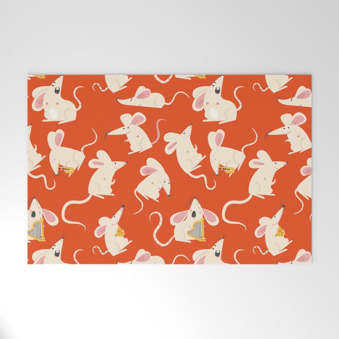 Happy mice pattern Welcome Mat Gallery Image 1