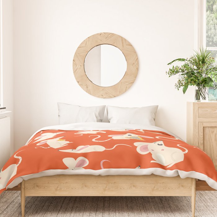 Happy mice pattern Duvet Cover Gallery Image 3