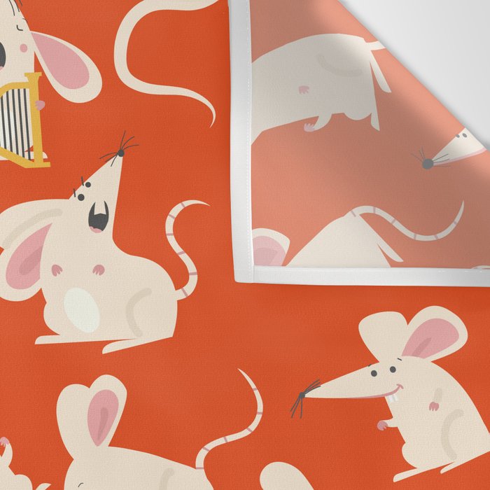Happy mice pattern Wall Tapestry Gallery Image 3