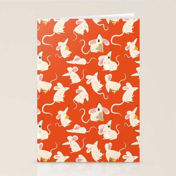 Happy mice pattern Stationery Card Gallery Image 2