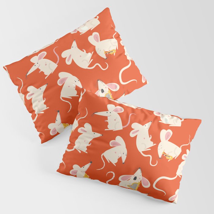 Happy mice pattern Pillow Sham Gallery Image 1