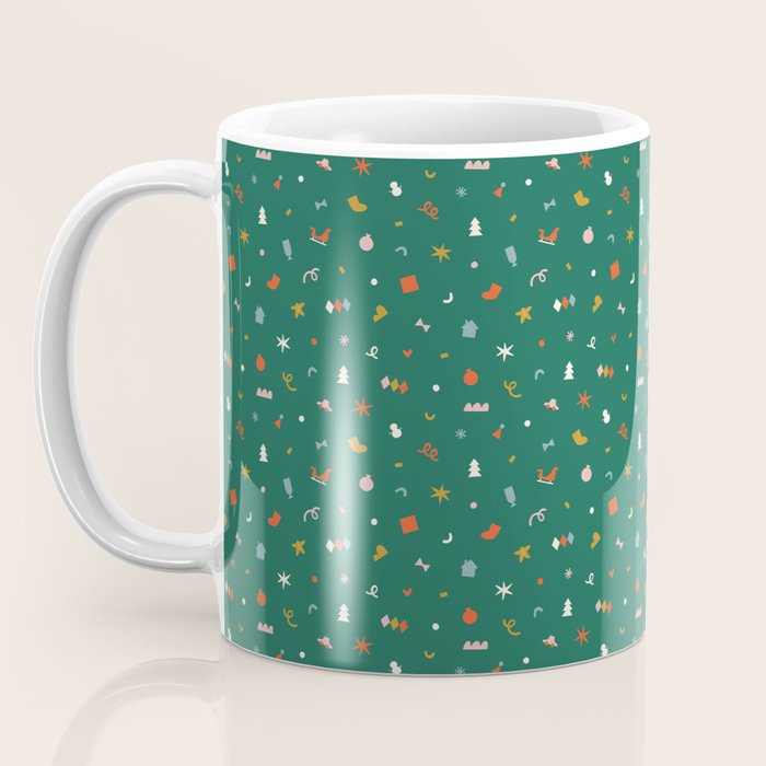 Retro abstract christmas decoration pattern Coffee Mug Gallery Image 3