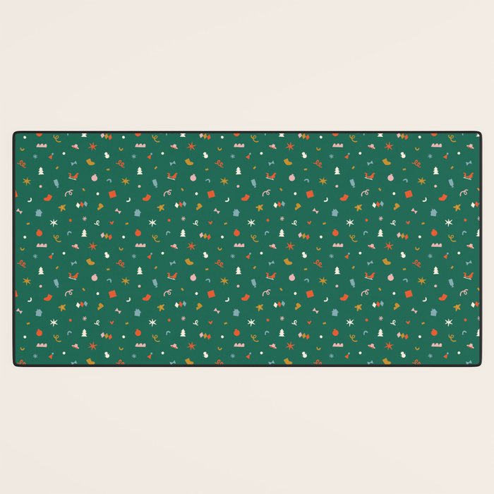 Retro abstract christmas decoration pattern Desk Mat Gallery Image 3
