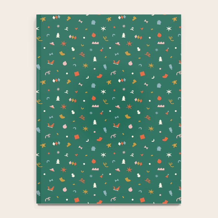 Retro abstract christmas decoration pattern Notebook Gallery Image 4