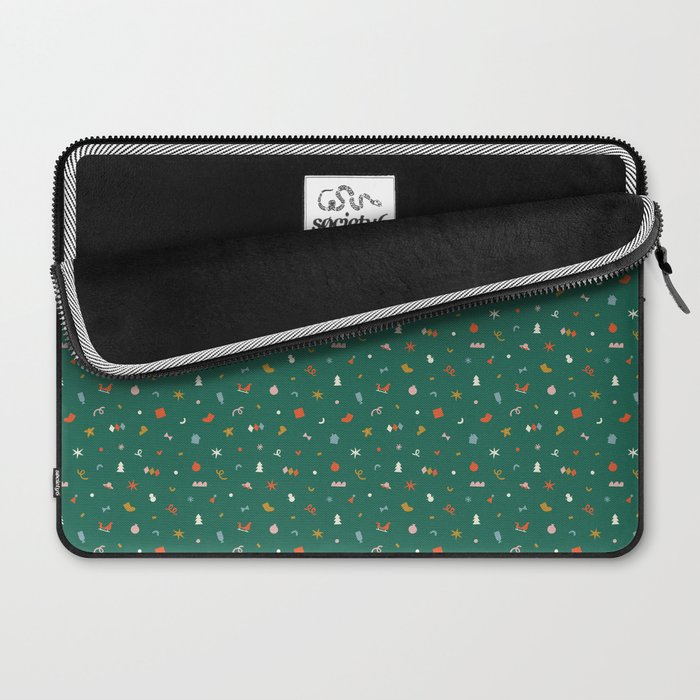 Retro abstract christmas decoration pattern Laptop Sleeve Gallery Image 2