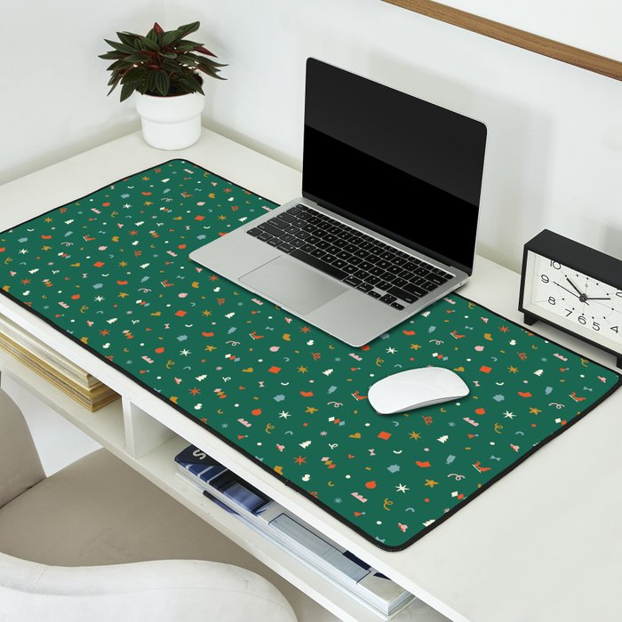 Retro abstract christmas decoration pattern Desk Mat Gallery Image 2