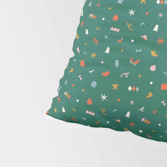Retro abstract christmas decoration pattern Pillow Sham Gallery Image 4