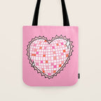 Disco Ball Heart Tote Bag Gallery Image 1