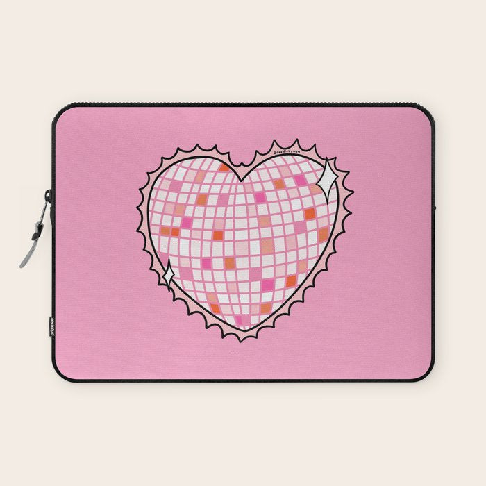 Disco Ball Heart Laptop Sleeve Gallery Image 1