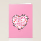 Disco Ball Heart Stationery Card Gallery Image 2