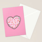 Disco Ball Heart Stationery Card Gallery Image 2