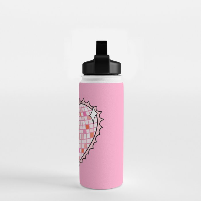 Disco Ball Heart Water Bottle Gallery Image 2