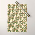 Botanical Pug Wrapping Paper Gallery Image 1