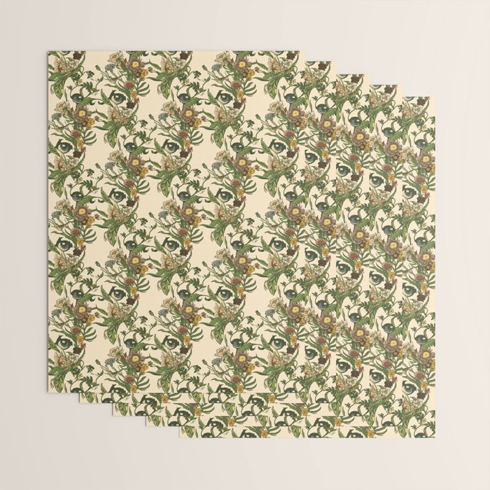 Botanical Pug Wrapping Paper Gallery Image 3