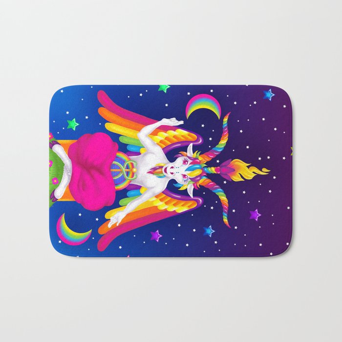 1997 Neon Rainbow Baphomet Bath Mat Gallery Image 1