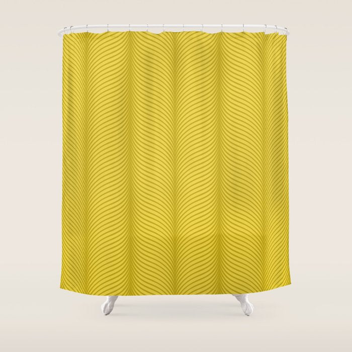 Elysian XVIII Chartreuse Green Shower Curtain Gallery Image 1