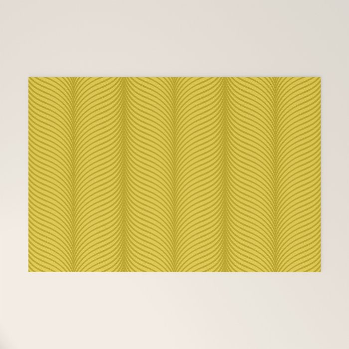 Elysian XVIII Chartreuse Green Welcome Mat Gallery Image 1
