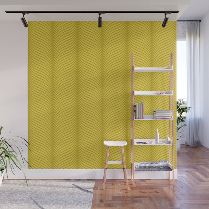 Elysian XVIII Chartreuse Green Wall Mural Gallery Image 1