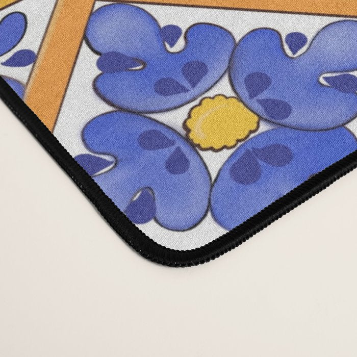 Summer,colourful detailed, Sicilian style art Desk Mat Gallery Image 4