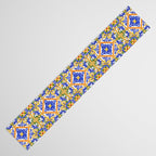 Summer,colourful detailed, Sicilian style art Table Runner Gallery Image 3