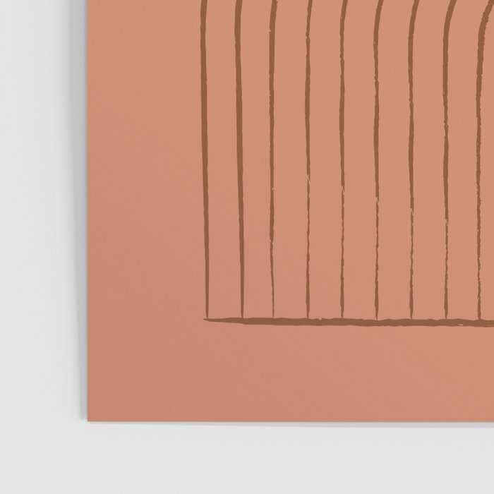 Moon Mountain Terra Orange - Mid century modern Poster Gallery Image 3