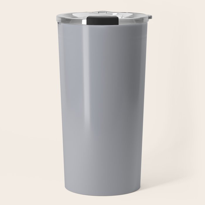 Solid Gray Light Neutral  Travel Mug Gallery Image 1