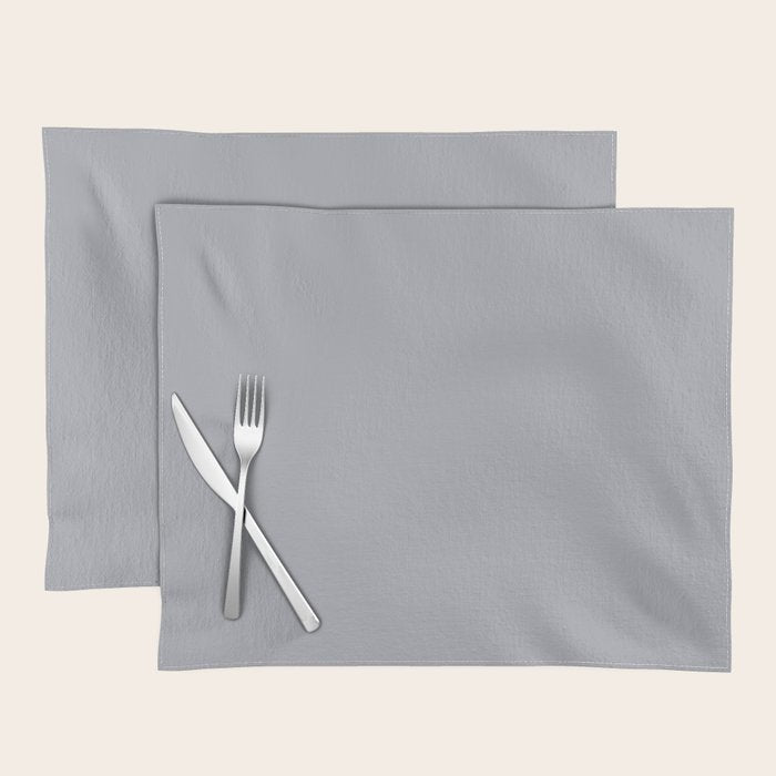 Solid Gray Light Neutral  Placemat Gallery Image 1