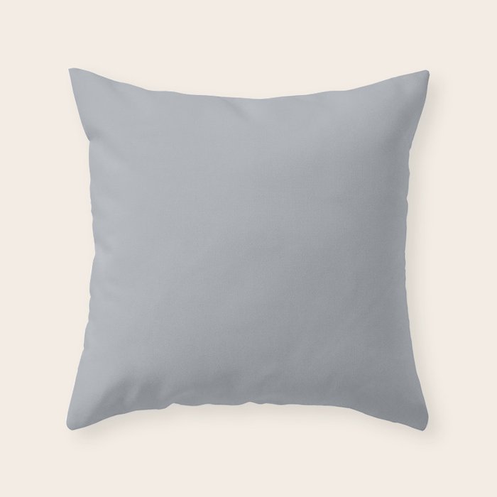 Solid Gray Light Neutral  Throw Pillow Gallery Image 1