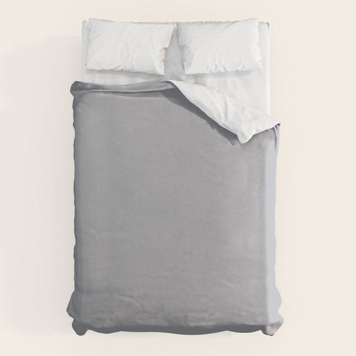 Solid Gray Light Neutral  Duvet Cover Gallery Image 6