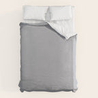 Solid Gray Light Neutral  Duvet Cover Gallery Image 6