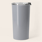 Solid Gray Light Neutral  Travel Mug Gallery Image 2