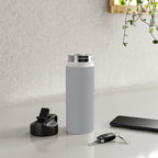 Solid Gray Light Neutral  Water Bottle Gallery Image 4