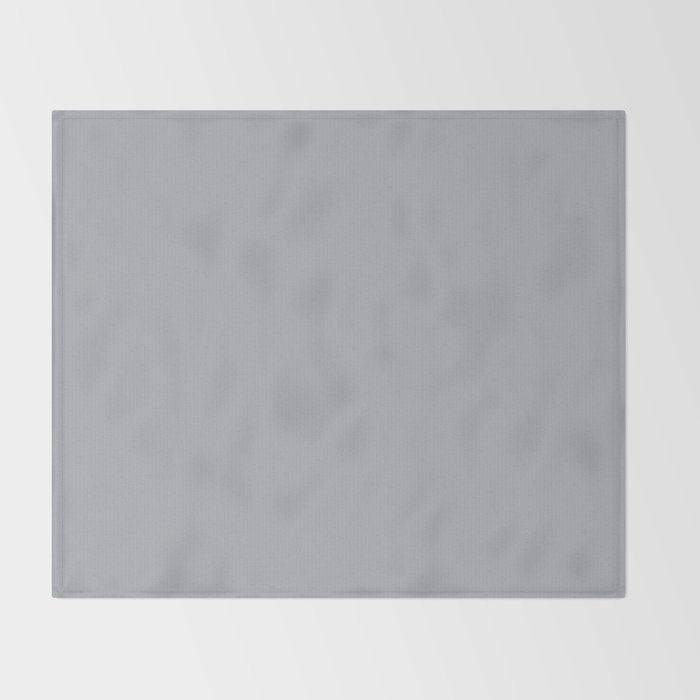 Solid Gray Light Neutral  Throw Blanket Gallery Image 2