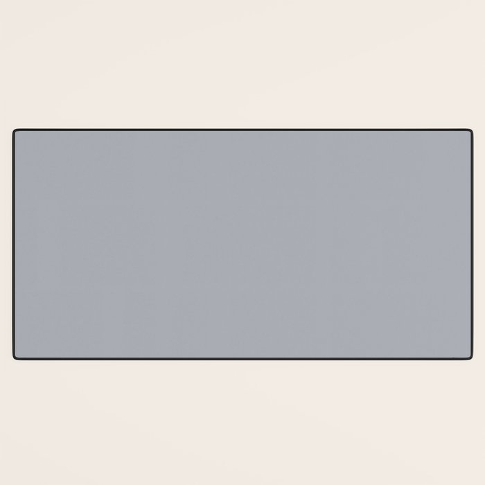Solid Gray Light Neutral  Desk Mat Gallery Image 3