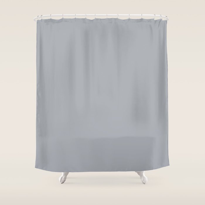Solid Gray Light Neutral  Shower Curtain Gallery Image 1