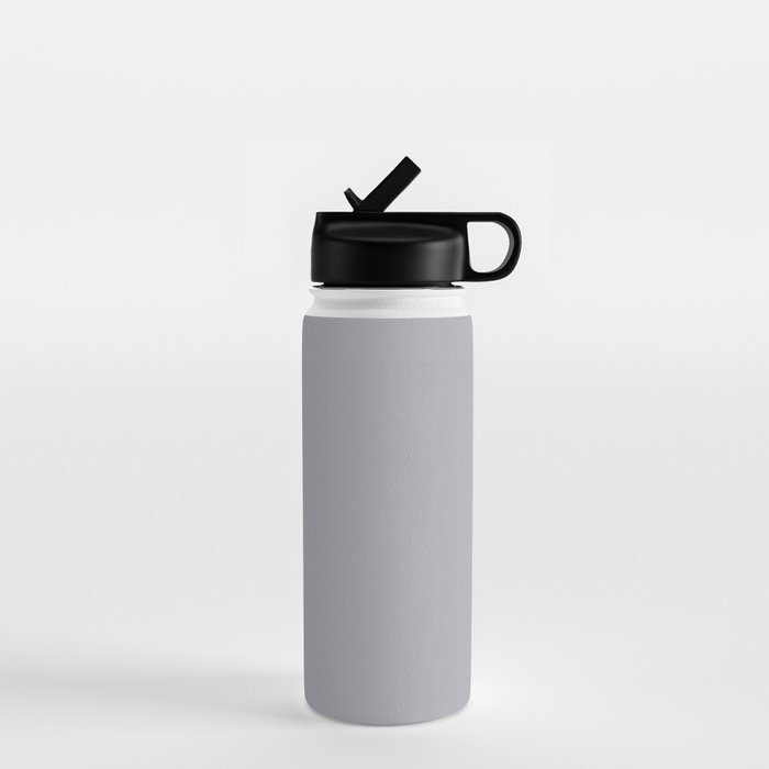 Solid Gray Light Neutral  Water Bottle Gallery Image 1
