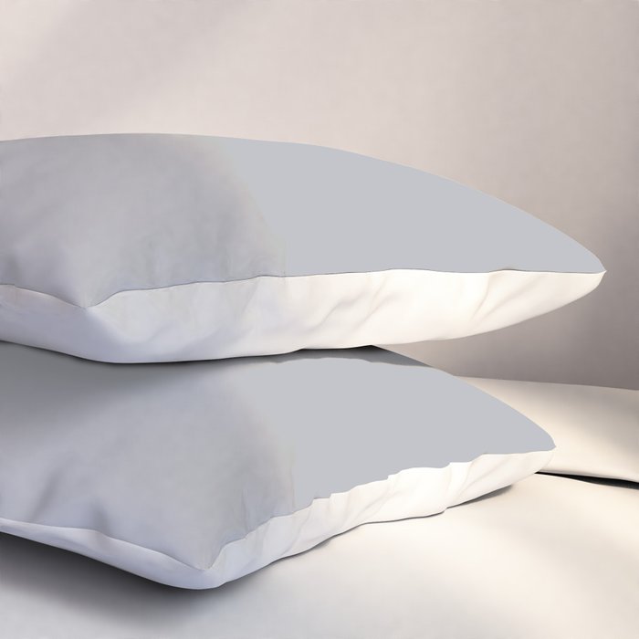 Solid Gray Light Neutral  Pillow Sham Gallery Image 3