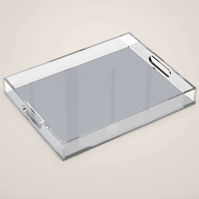 Solid Gray Light Neutral  Acrylic Tray Gallery Image 1