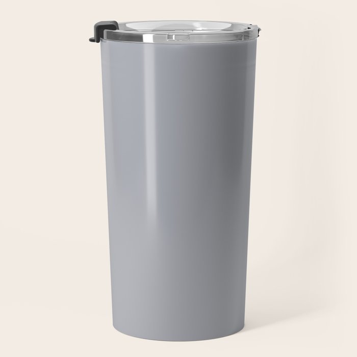 Solid Gray Light Neutral  Travel Mug Gallery Image 3