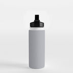 Solid Gray Light Neutral  Water Bottle Gallery Image 2