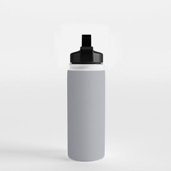 Solid Gray Light Neutral  Water Bottle Gallery Image 2