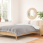 Solid Gray Light Neutral  Duvet Cover Gallery Image 2